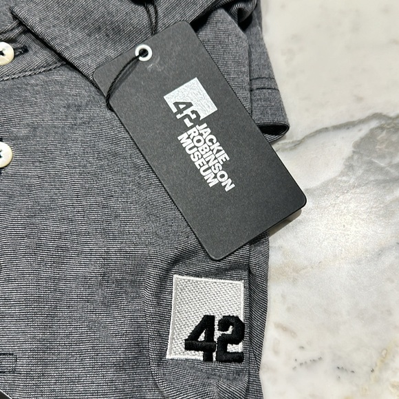 Jackie Robinson Polo Butter Stripe. BLK. XXL. NWT - Picture 2 of 5